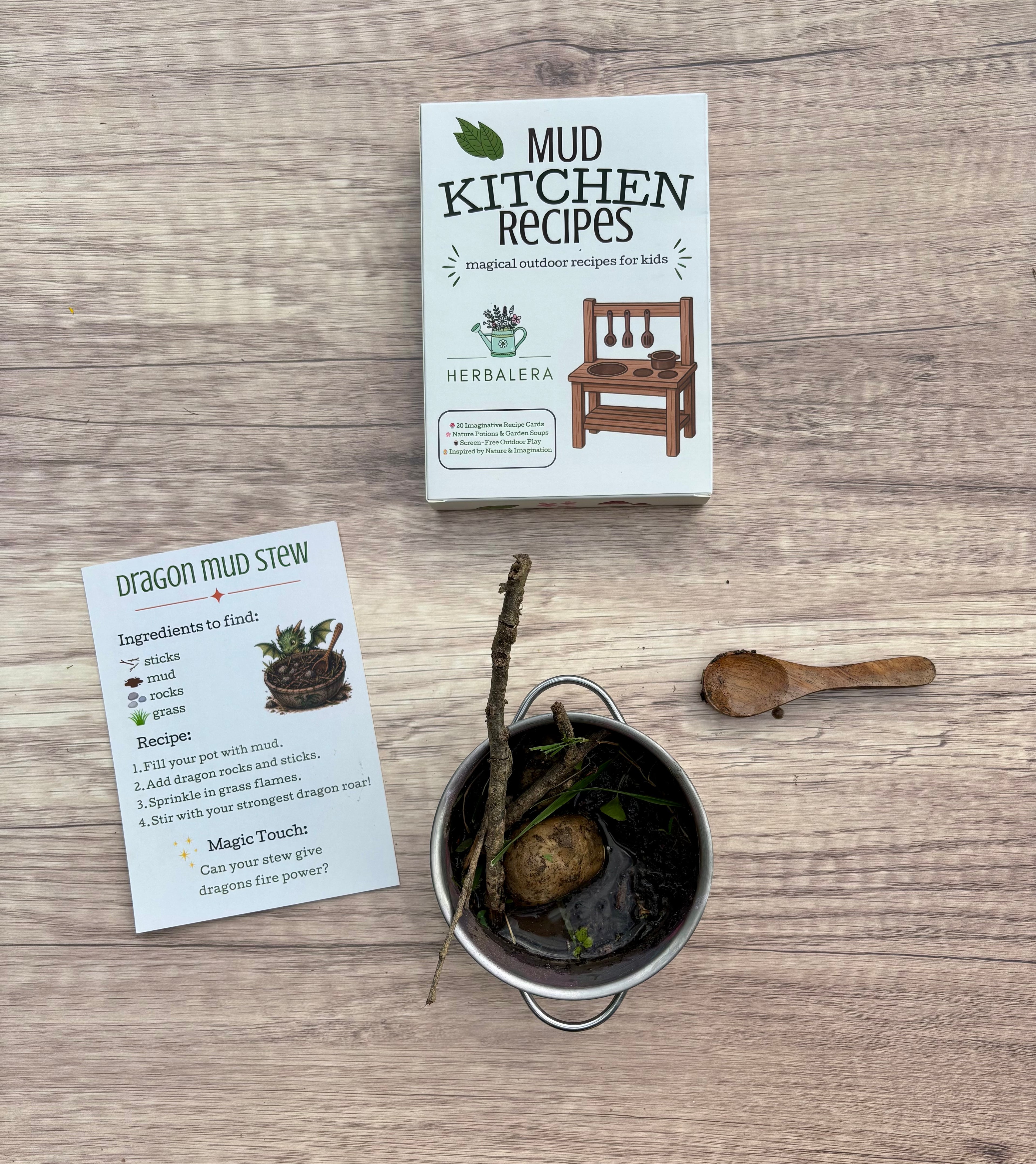 Mud Kitchen Recipe Cards