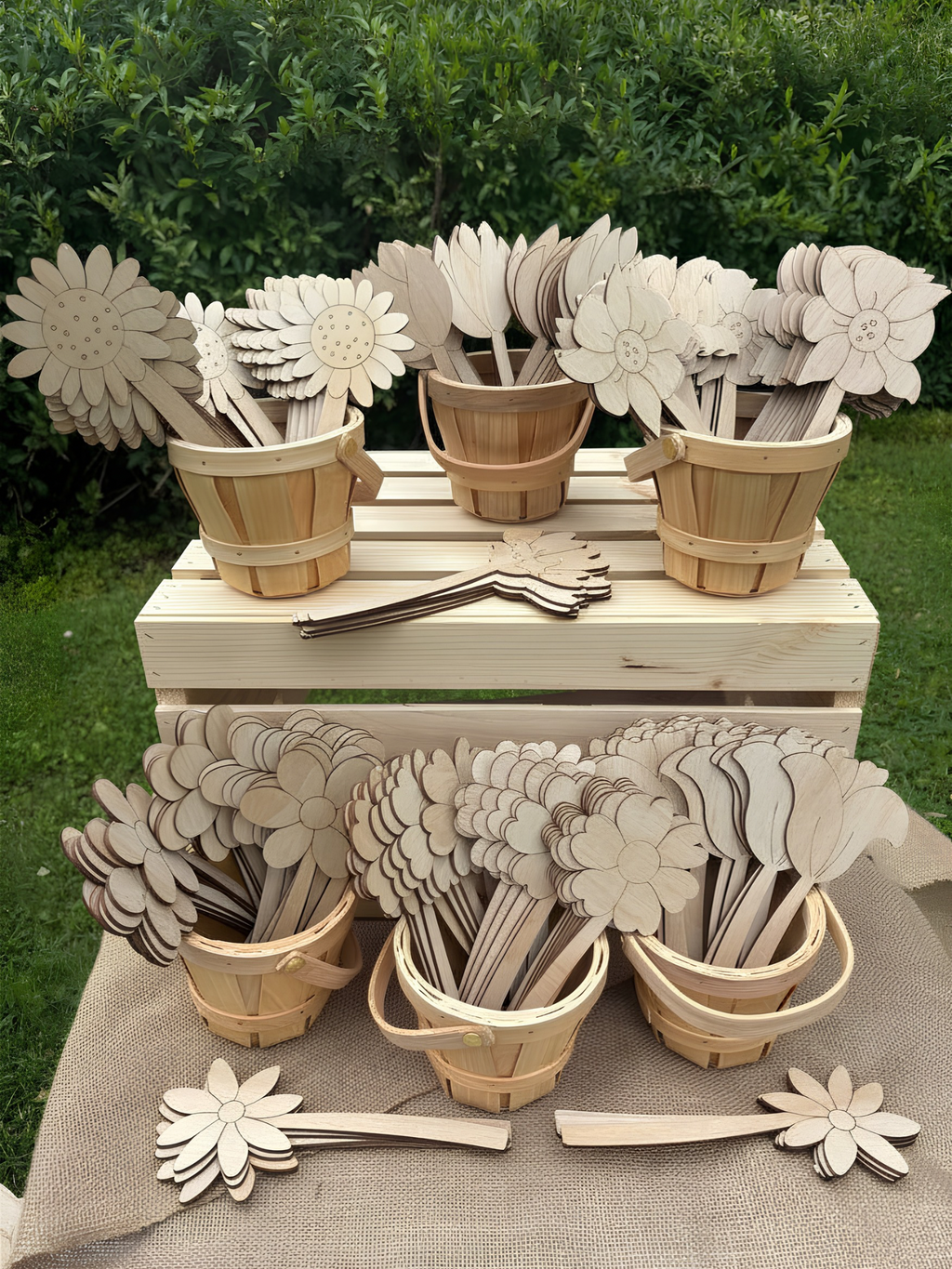 Forever Blooms: Wooden Wildflower Bouquet