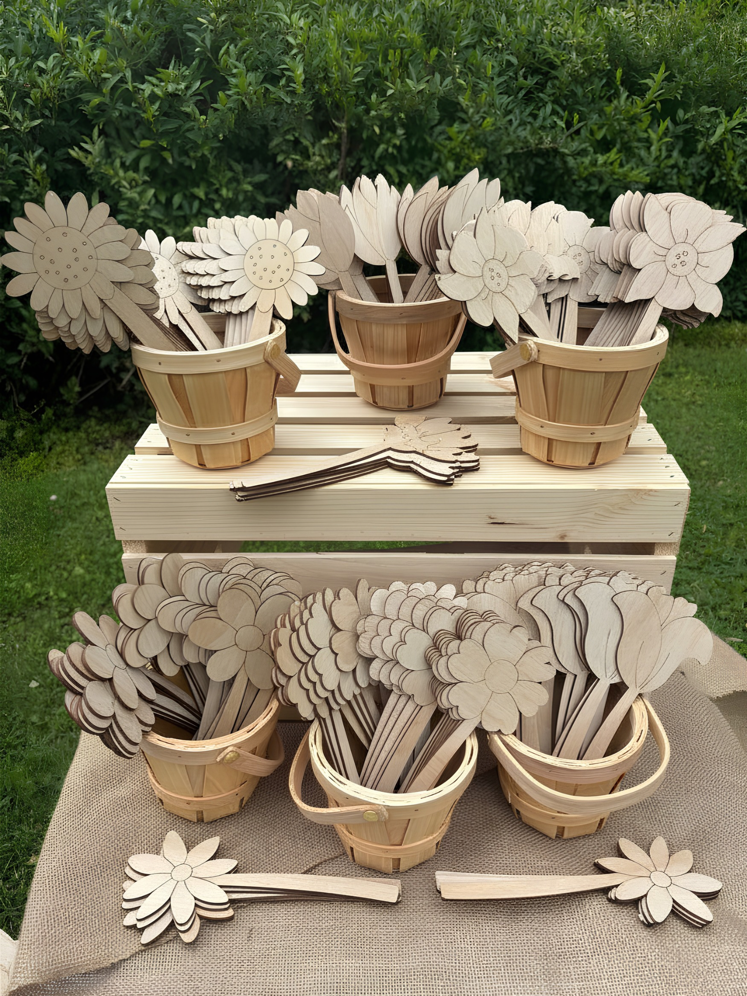 Forever Blooms: Wooden Wildflower Bouquet