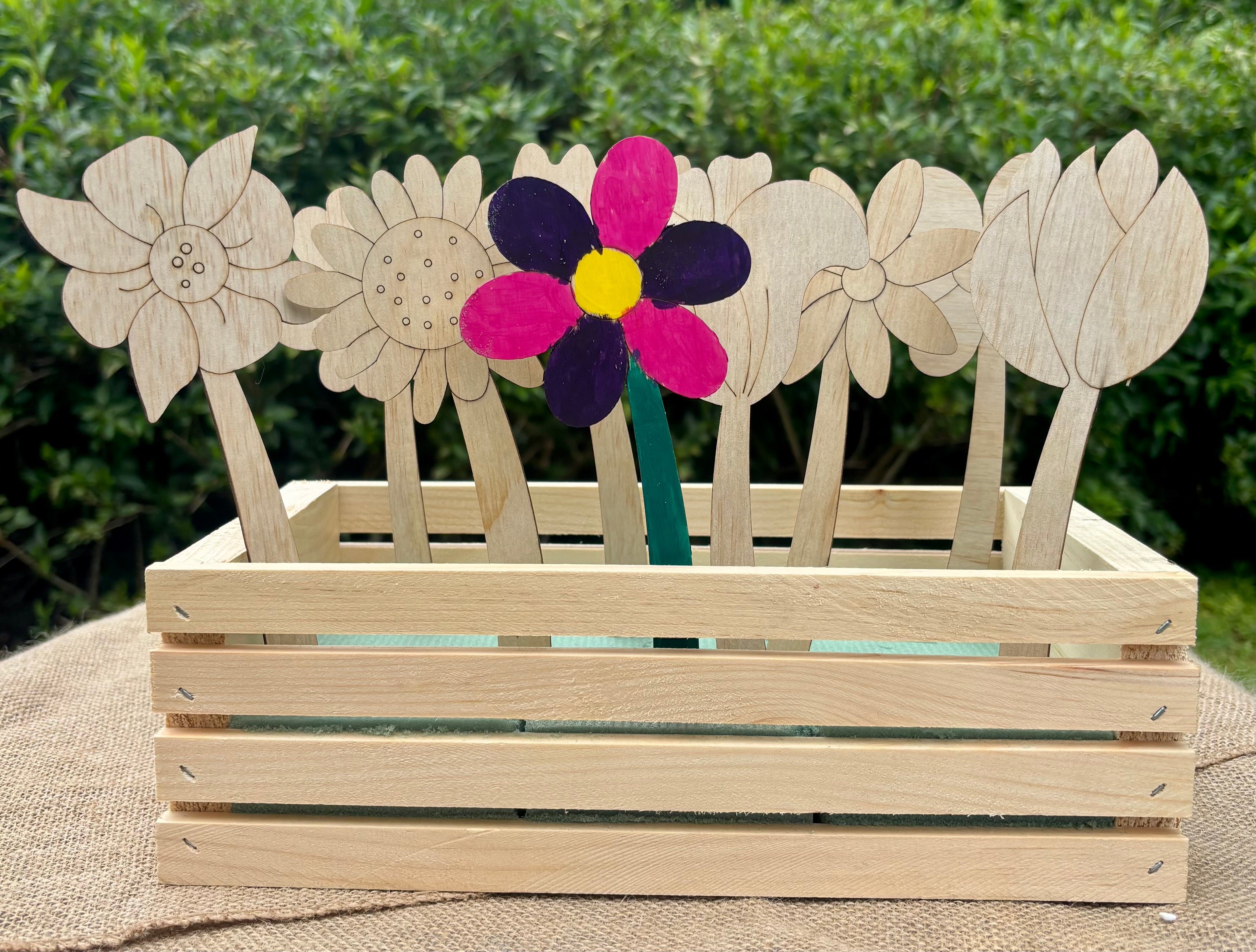 Forever Blooms: Wooden Wildflower Bouquet